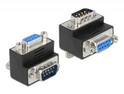 DELOCK Adapter Sub-D9, M/F, 270°-al elforgatott, fekete - 65265
