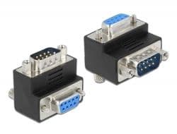 DELOCK Adapter Sub-D9, M/F, 90°-al elforgatott, fekete - 65266