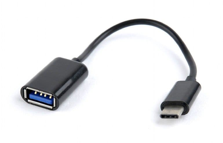 GEMBIRD Adapter USB 2.0 C - A, M/F, OTG, 0,2m, fekete