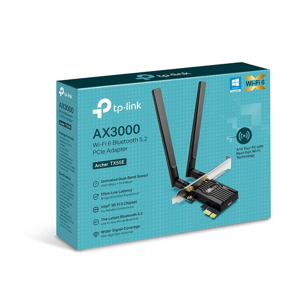 TP-LINK AX3000 Wi-Fi 6 Bluetooth 5.0 PCIe Adapter