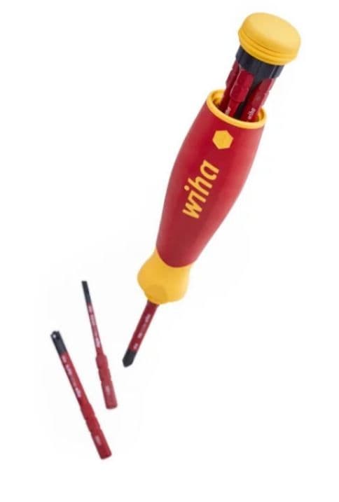 WIHA Csavarhúzó készlet, PocketMax Electric Bittartós, 4 fejjel, 1000V szigetelt