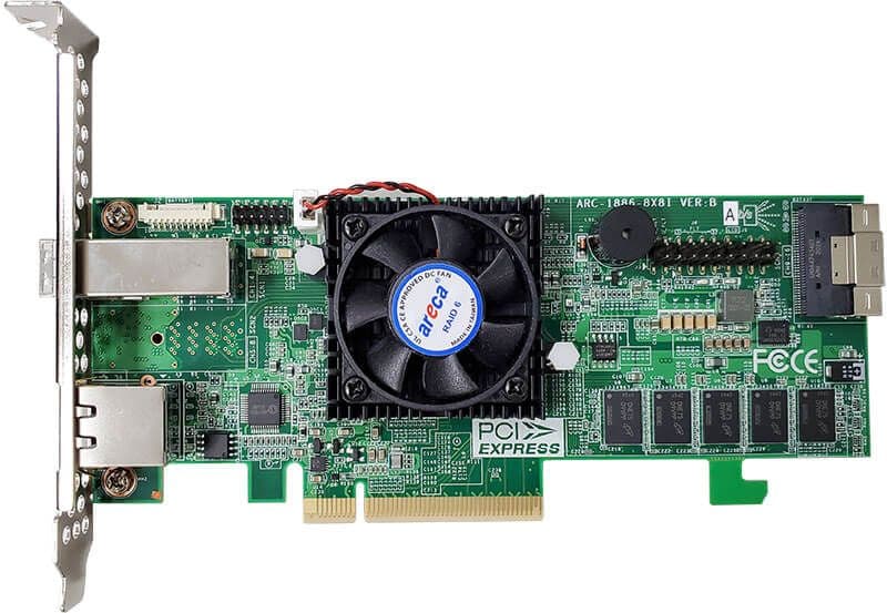 ARECA RAID Controller ARC-1886-4X8I, PCIe Gen 4.0 M.2 NVMe Hardware RAID Adapter