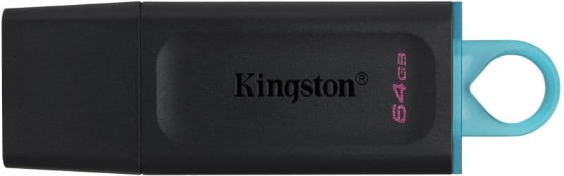 KINGSTON Pendrive 64GB, DT Exodia USB 3.2 Gen 1 (fekete-kékeszöld)