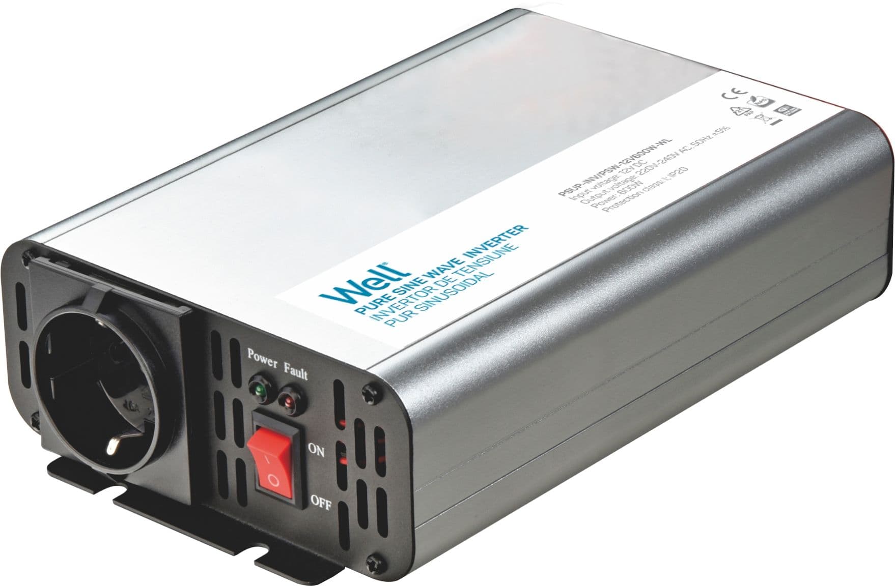WELL Autós inverter 600W 12V, Tiszta szinuszhullámos