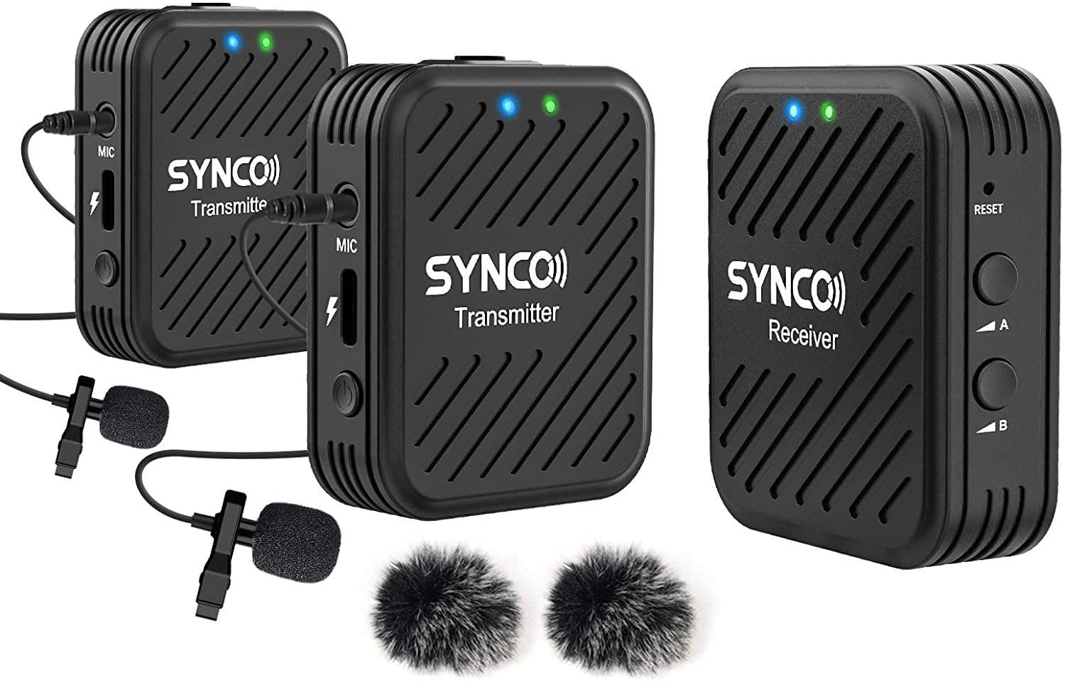 SYNCO WAir-G1(A2) ultrakompakt vezetéknélküli csiptetős duális mikrofon rendszer 2.4 GHz