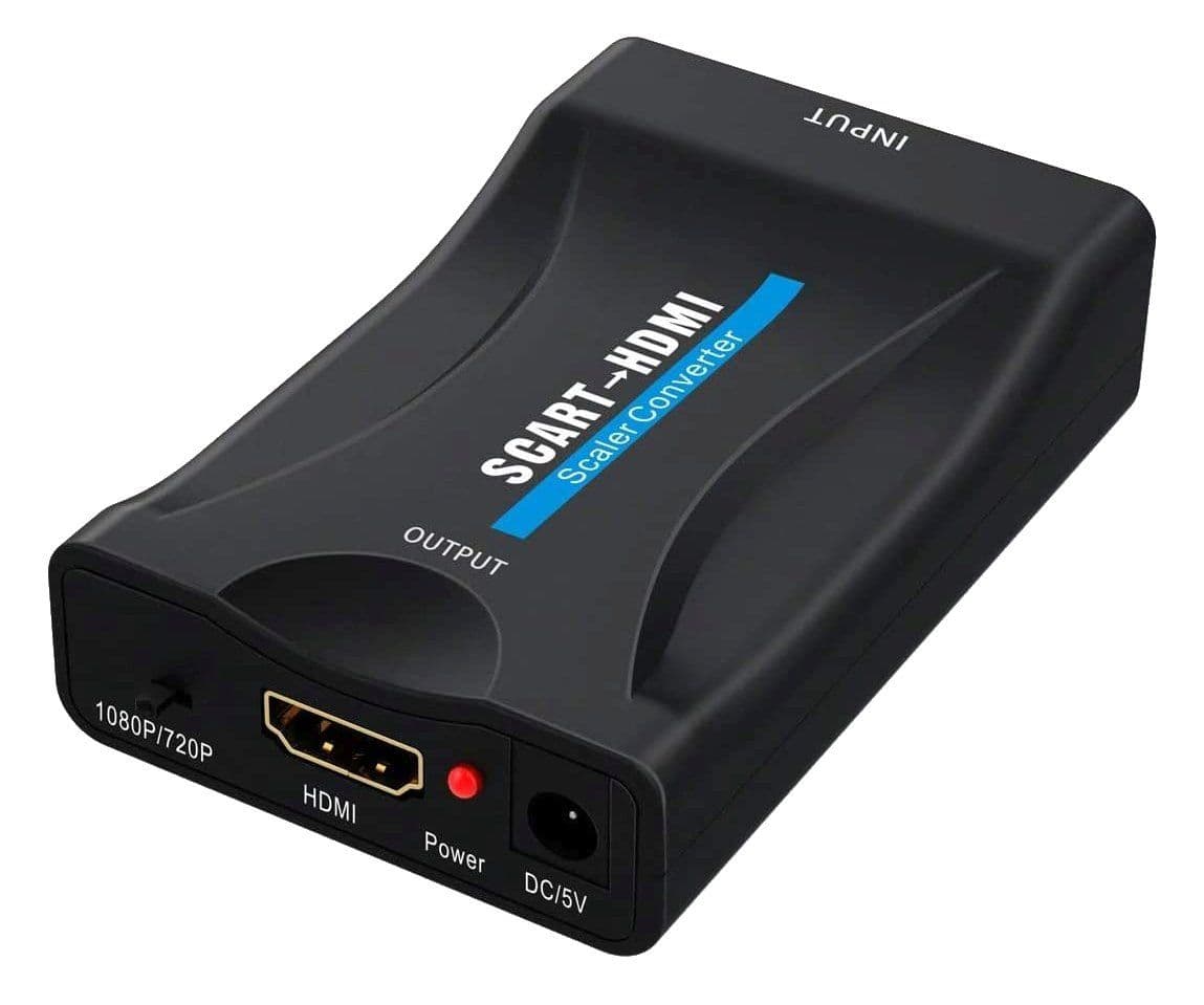 PREMIUMCORD Konverter, Scart - HDMI, 1080p, 230V tápellátással, F/F, Fekete