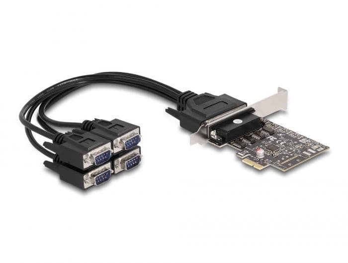DELOCK PCI Express Kártya > 4 x RS-232 soros csatlakozó
