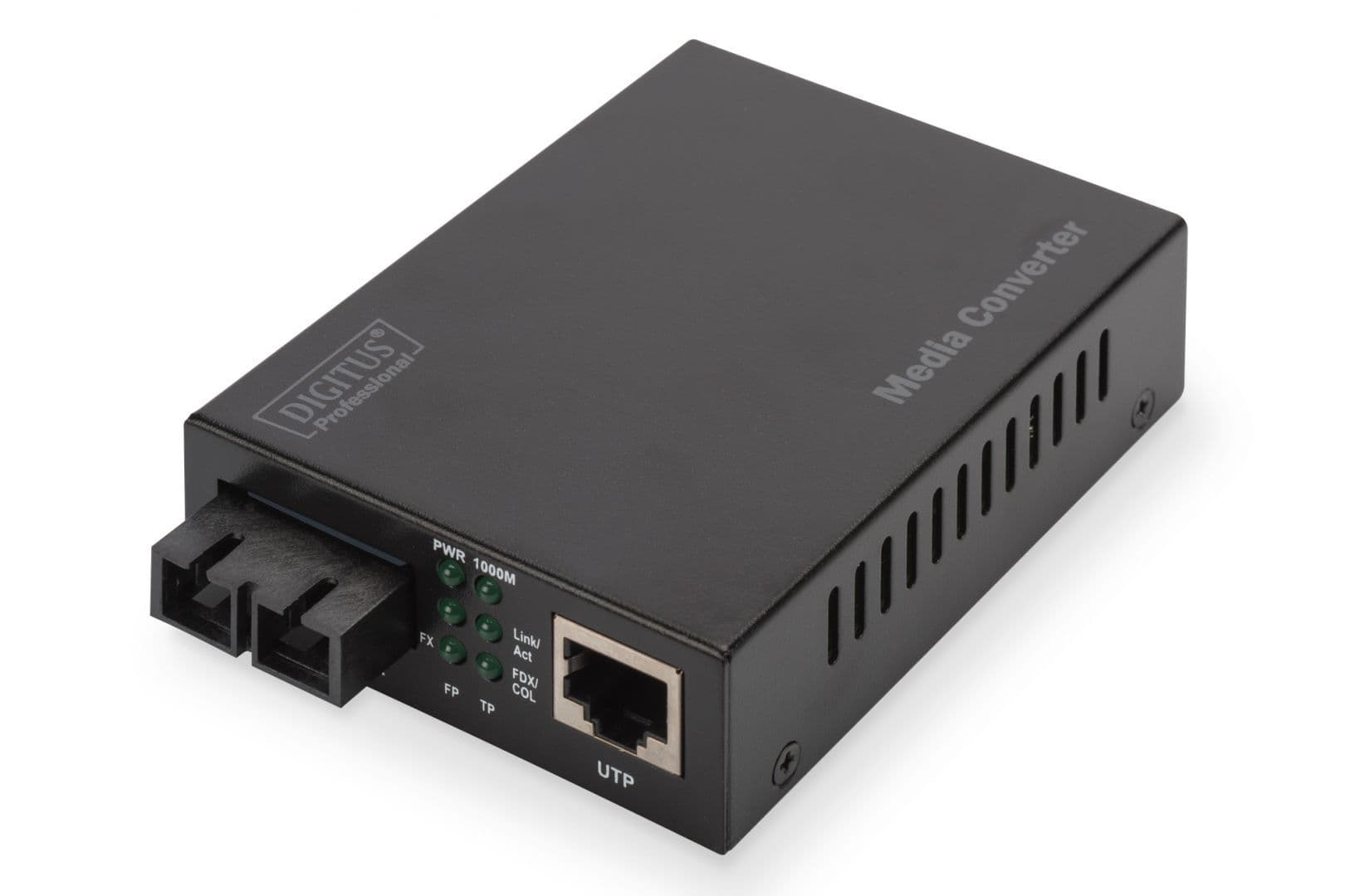 DIGITUS Média Konverter, Gigabit Ethernet Multimód, fekete