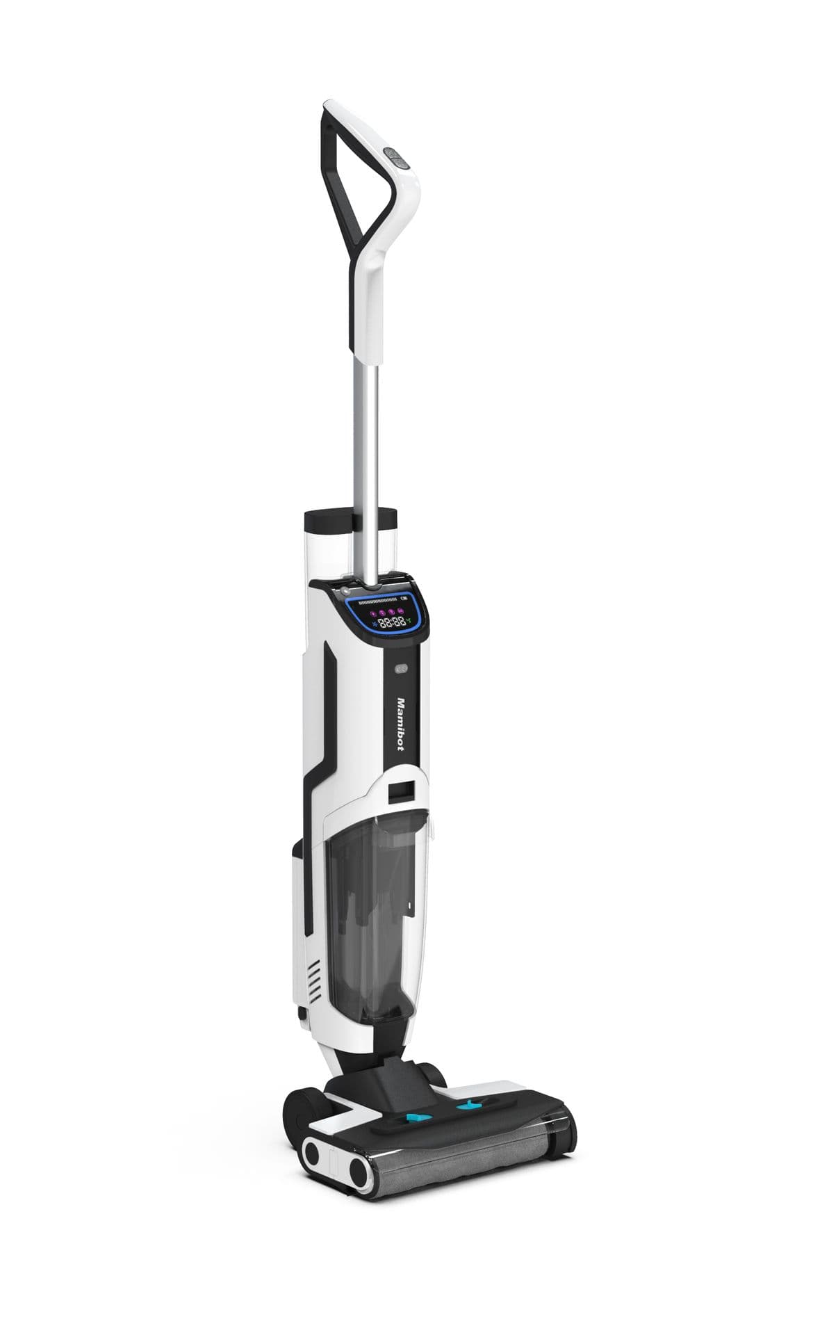 MAMIBOT vezeték nélküli álló porszívó, felmosóval, Wet Dry vacuum cleaner FlomoI plus, fekete-fehér