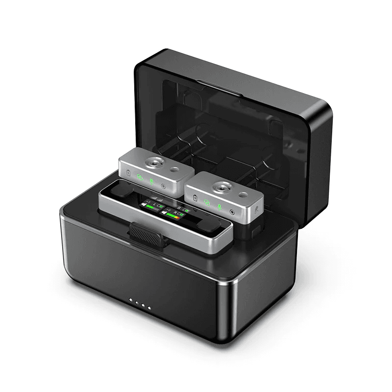 ULANZI AM18 U-mic 2.4GHz vezeték nélküli duális mikrofon szett, usb-a, usb-c, lightning csatlakozás