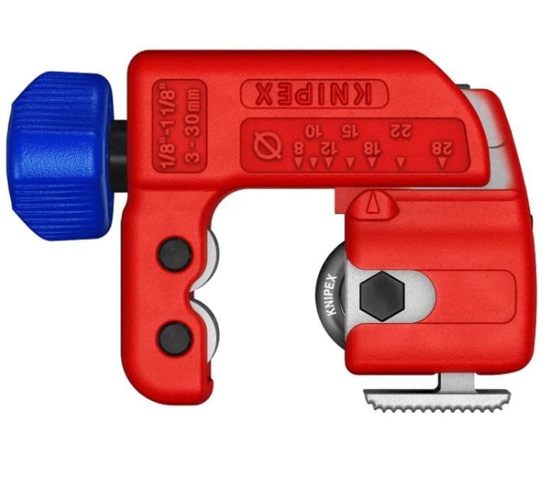 KNIPEX Csővágó TubiX® S, O3mm-30mm, rozsdamentes acél és réz csövek vágására