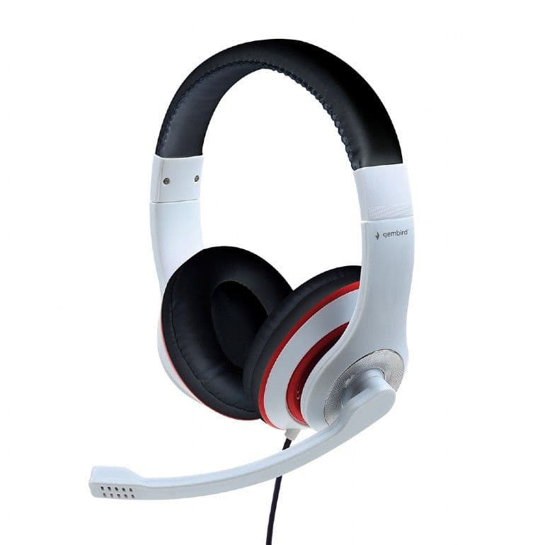 GEMBIRD Headset, Sztereó fejhallgató, Stereo Headset - MHS-03-WTRDBK