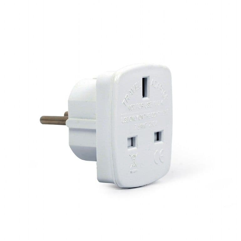GEMBIRD Travel adapter UK - Euro, 7,5 A, AC adapter/átalakító, fehér