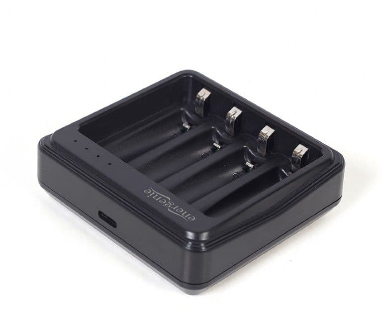 ENERGENIE USB elem töltő, AA/AAA elemhez, fekete