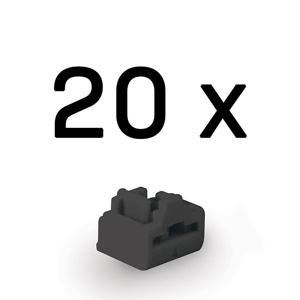 LINDY Dugó biztonsági, Port Blocker, RJ45, kulcs nélkül, fekete (20db/csomag)