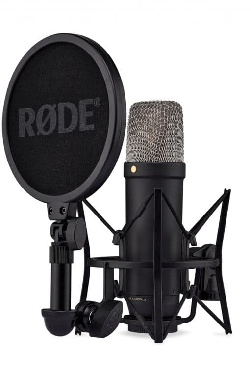 RODE NT1 GEN5 nagymembrános kondenzátor stúdió mikrofon csomag XLR és USB csatlakozásokkal, fekete
