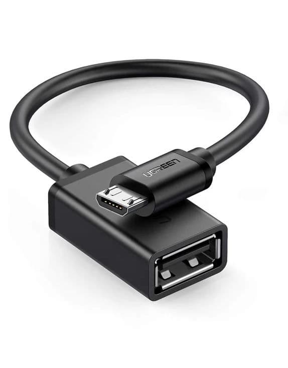 UGREEN Adapter USB 2.0 USB-A - Micro USB, OTG, M/F, 0,12m, fekete