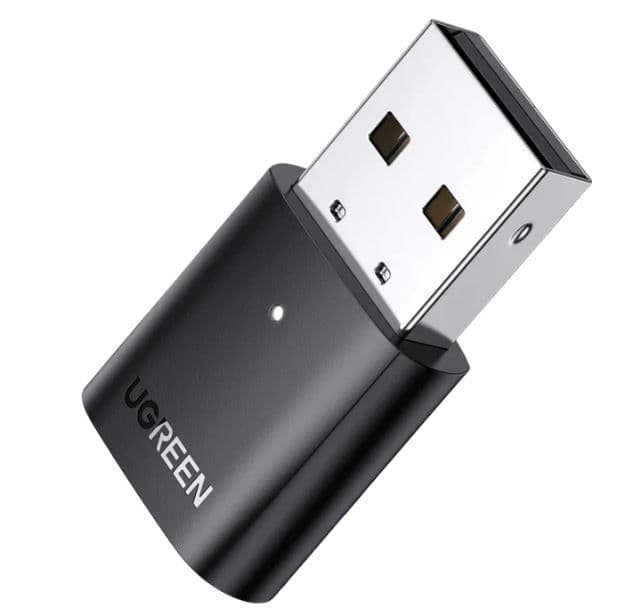 UGREEN Adapter Bluetooth V5.0 - Dongle adapter PC-hez, nem Bluetoot képes eszközökhöz, fekete
