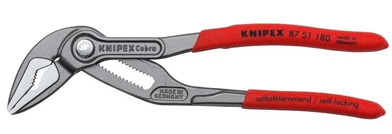 KNIPEX Cső- és vízpumpafogó Cobra®ES, keskeny fejforma, 180mm, 87 51 180