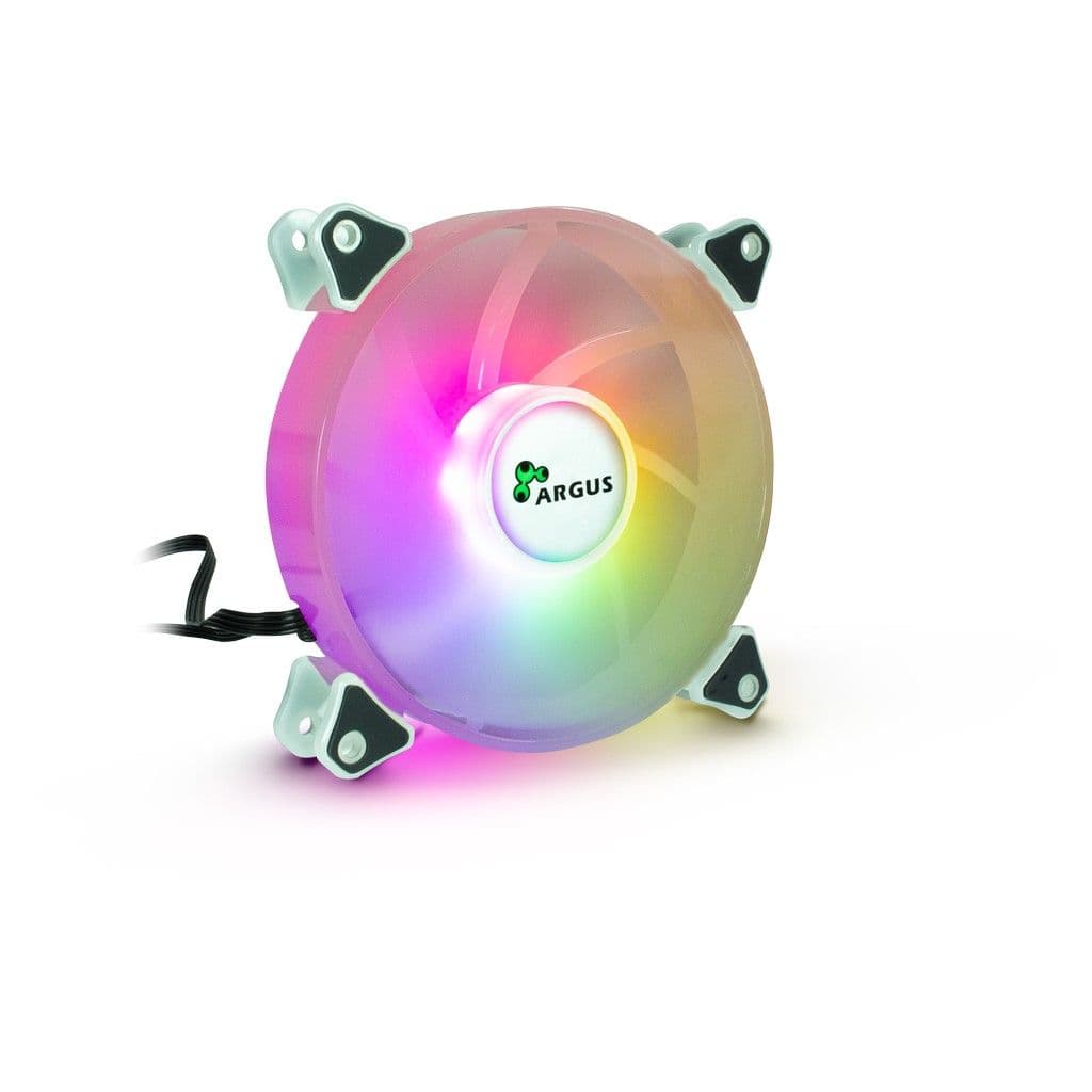 ARGUS Gamer hűtő ventilátor, 4 tűs, PWM, 140mm, RGB - 1 darabos kiszerelés, fehér
