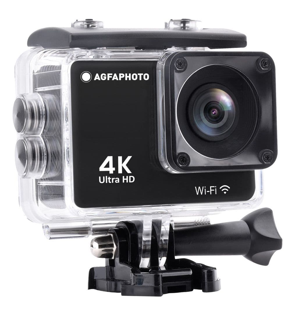 AGFAPhoto Realimove AC9000BK akciókamera, 4K, 170°, wifi, 30m-ig vízálló tok