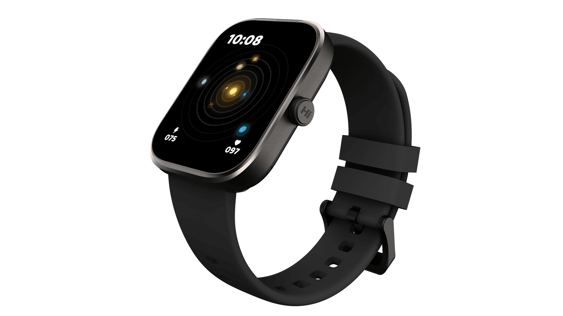HIFUTURE Okosóra LUME PRO, 1,85" Amoled kijelző, 1 ATM vízállóság, 7 napos üzemidő, 100+ sport mód, fekete