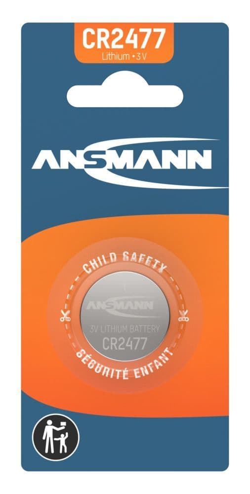 ANSMANN gombelem CR2477 lítium gombelem / 3 V első osztályú minőség, hosszú élettartammal