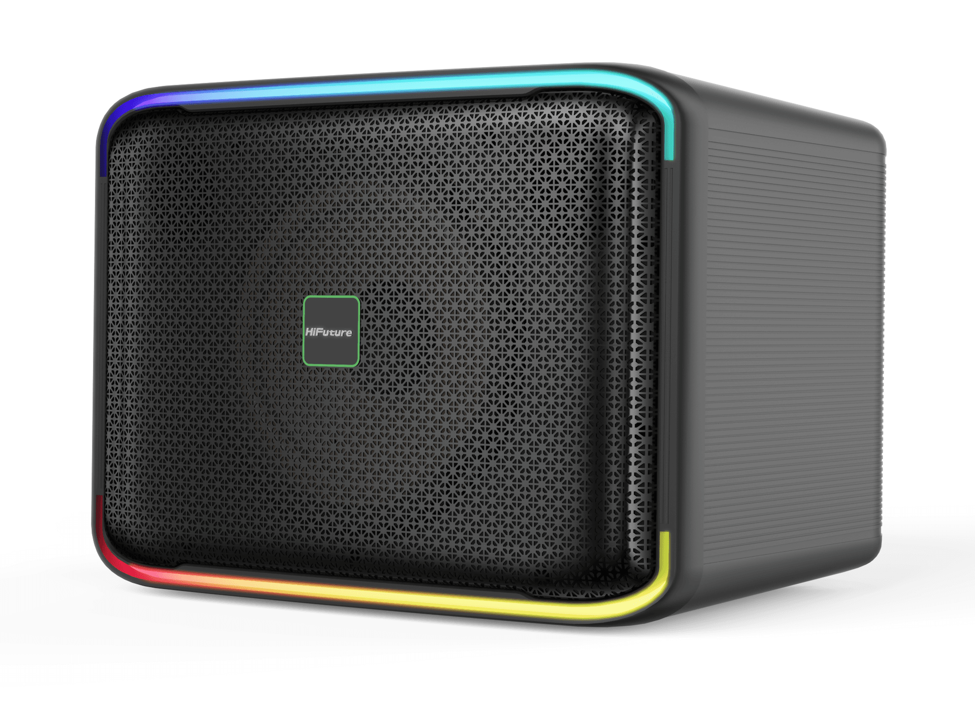 HIFUTURE Hangszóró EVENT HORIZON, Bluetooth 5.3, 100W, Vezeték nélküli, 8000 mAh, DynaBoost, 8 óra üzemidő, Fekete