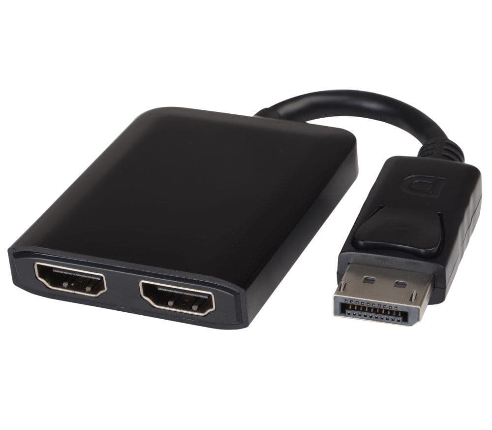 PREMIUMCORD Adapter DisplayPort 1.2 DP - HDMI M/F/F, 4K*2K@60Hz, MST, fekete