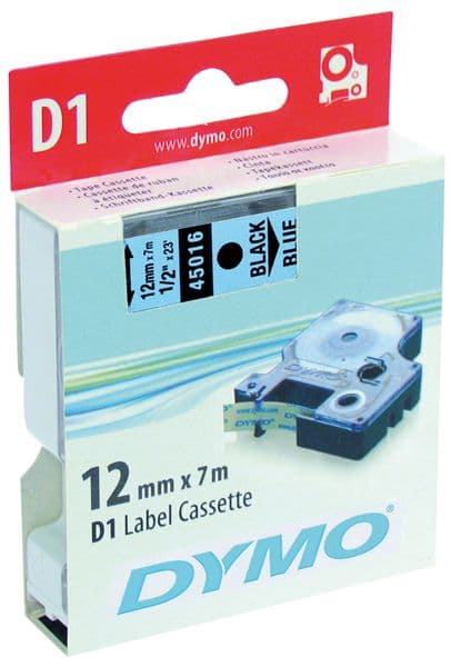 DYMO címke LM D1 alap 12mm fekete betű / kék alap
