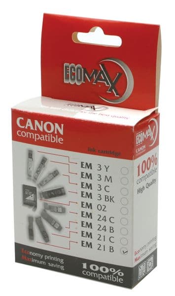 ECOMAX Tintapatron BCI-21Bk EM21B