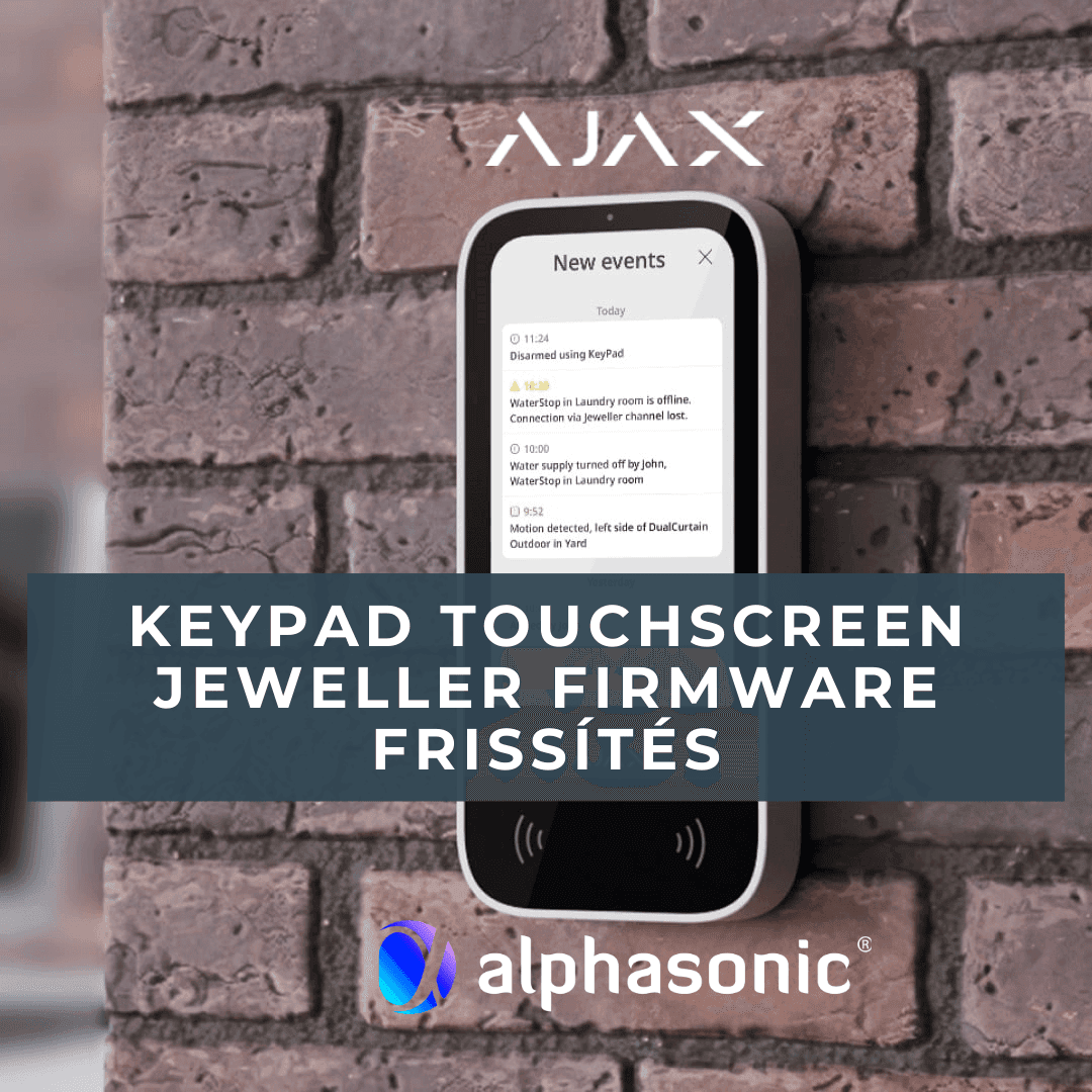 KeyPad TouchScreen Jeweller firmware frissítés